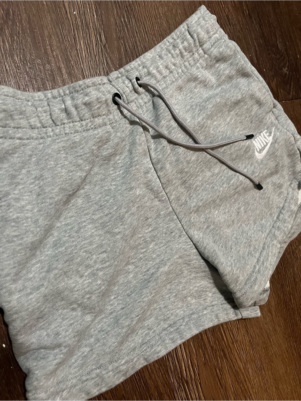 Nike Heather Gray Shorts with White Logo-XS
